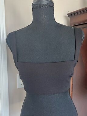 AKIRA Classic Black Square-Neck Crop Top - NWOT - Size S